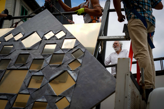 Nel momento, Durante l'allestimento, Peccioli, 2020